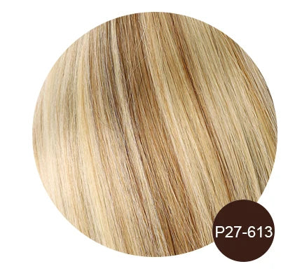 Hair Topper for Women with Bangs 100% Human Hair – Clip-In Hairpiece, Natural Straight Blonde Hair with Silk Base, Premium Quality Wig.