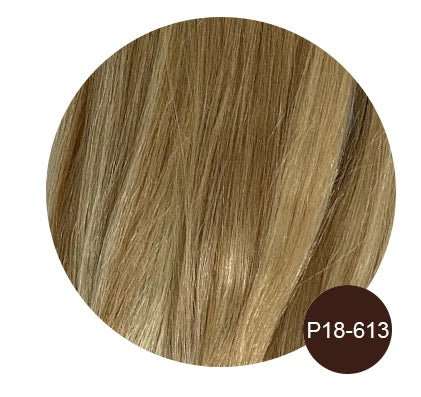 Hair Topper for Women with Bangs 100% Human Hair – Clip-In Hairpiece, Natural Straight Blonde Hair with Silk Base, Premium Quality Wig.